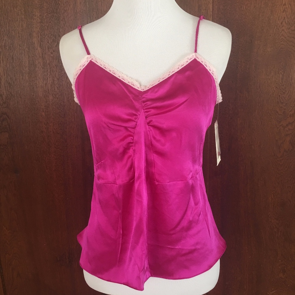 Medium SILK Camisole Fuchsia Pink With Tags...